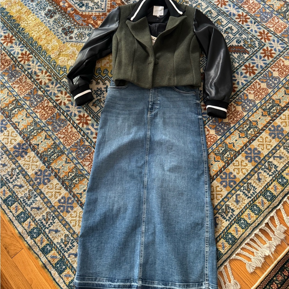 Zara denim skirt size USA L